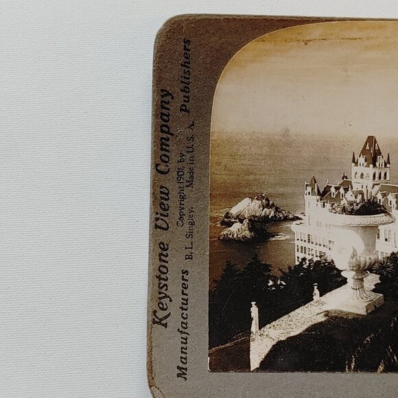 ANTIQUE Stereograph Card Cliff house and seal rocks san Francisco - Picture 4 of 6